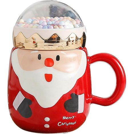 ZOTD -Tasses de Noël en céramique, Tasses Père Noël Magie des Fêtes Internationales, Cadeaux de Noël, Style 3 (1/5)