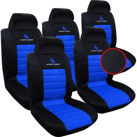 Woltu – Housse de siège auto universelle 5 pièces en polyester – Résistante à l'usure et à la saleté – Installation facile – AS72565