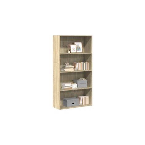 Bibliothèque chêne sonoma 80x30x152 bois d'ingénierie (1/5)