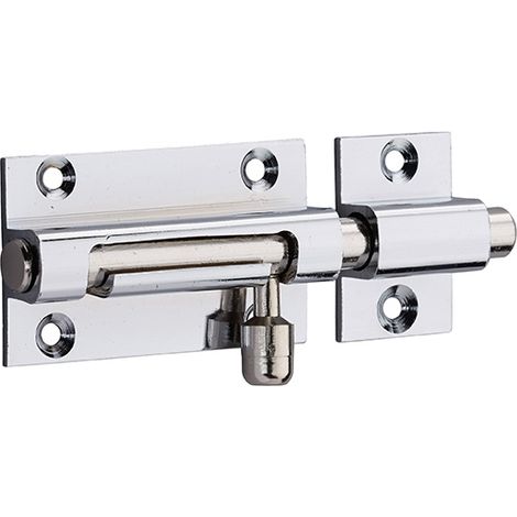 Chiusura a chiavistello per porta, ottone cromato, Ø 8mm, 70x30mm - THIRARD