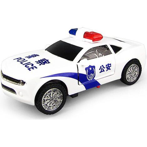 360° drehbares, musikalisches elektrisches Polizeiauto für Kinder – ideales Geschenk für Kinder (1/3)