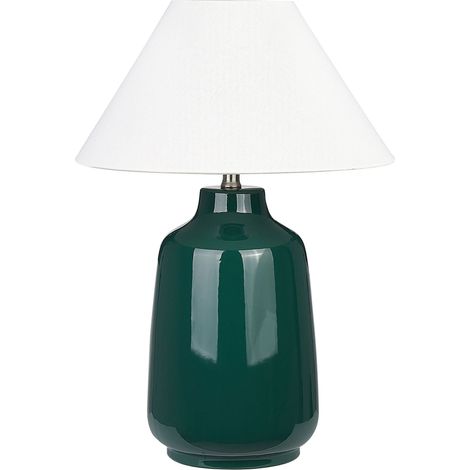 Table Lamp CARETA Ceramic Dark Green (1/5)