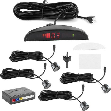 Einparkhilfe mit Radar, 12 V DC, automatischer Rückfahrwarner und 4 Sensoren