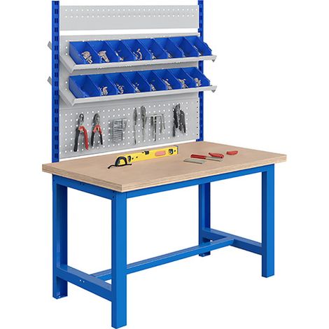 Établi pour atelier - Dim 1200x750x840mm - Bleu industriel RAL5015 - W010010780-BI