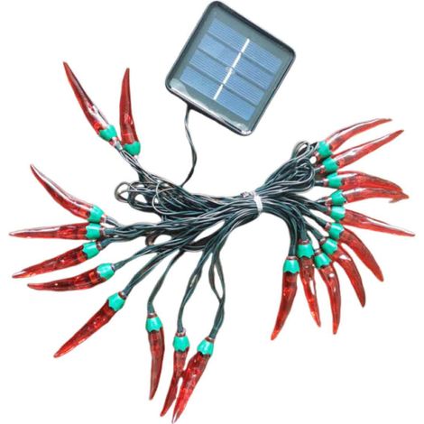 1 Guirlande lumineuse, 100 LED, 10 mètres, effet rouge piment, alimentation pile ou secteur, intérieur extérieur Noël (1/5)