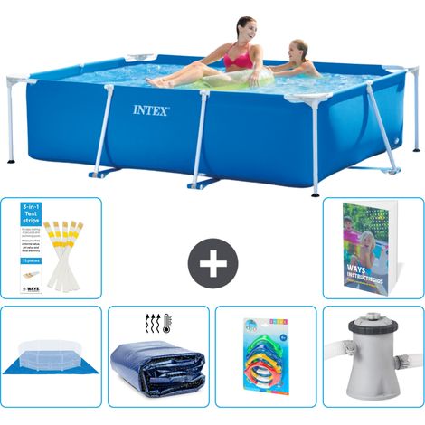 Intex Piscina con estructura Rectangular - 220x150x60 cm - 7-piezas  S46
