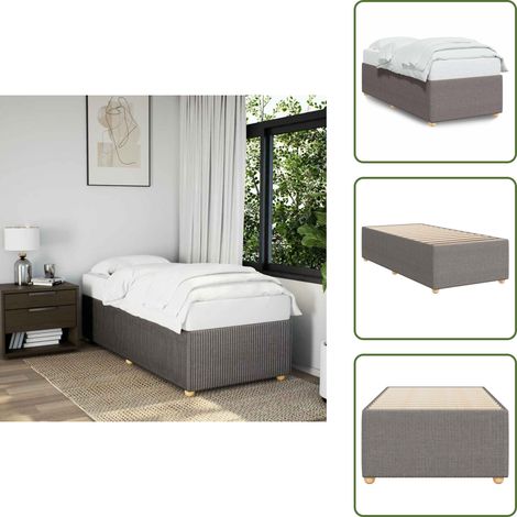 Letto tortora - vidaXL Giroletto senza Materasso Tortora 90x190 cm Tessuto - Letto in tessuto