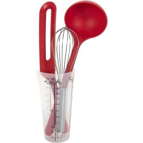 Set de 3 ustensiles de cuisine et bol doseur (1/5)