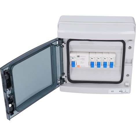 Boîte de distribution étanche avec disjoncteur MCB 4 voies étanche de style européen, adaptée aux véhicules de loisirs (230 V) (1/5)