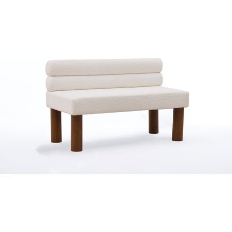 Banc contemporain sans accoudoirs avec structure en bois - design minimaliste polyvalent pour salle à manger, chambre ou entrée (1/5)