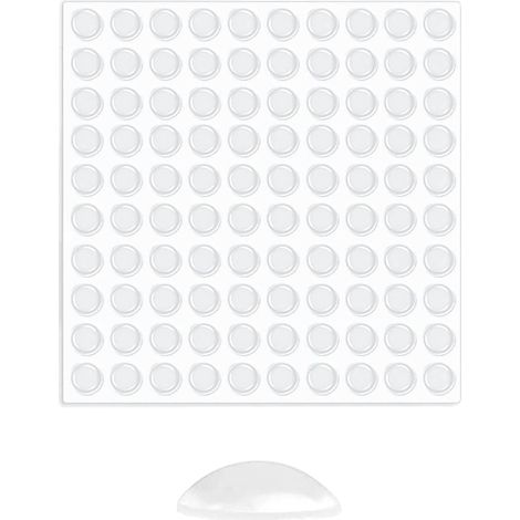 Topes de goma, pies adhesivos transparentes, amortiguador de goma autoadhesivo (100 piezas), antirruido, ideal para muebles. Amortiguador autoadhesivo para puertas y muebles. INHHUB
