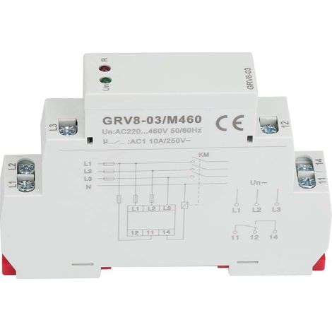 GRV8-03 Séquence de phases du relais de protection contre les défauts de phase pour la surveillance de la tension triphasée (M460) (1/5)