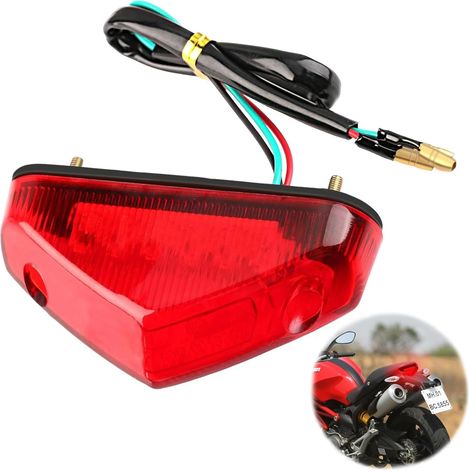 Feu Arrière Moto 12 LED Universel Stop Signal (1/5)