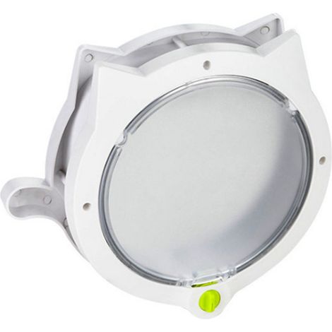 Toivize Volet magnétique pour chat avec 4 modes de verrouillage, en plastique sûr, automatique, pour portes intérieures et extérieures, blanc (1/5)
