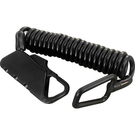 Cadenas à câble télescopique K2N pour vélo, antivol à mot de passe réglable, noir, pour bagages et casque (1/5)