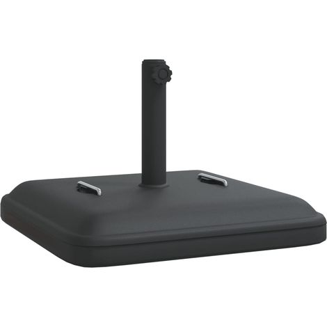 Base per ombrellone quadrata 50 x 50 x 33 cm 2 maniglie per il trasporto stile moderno nero PE 020056657