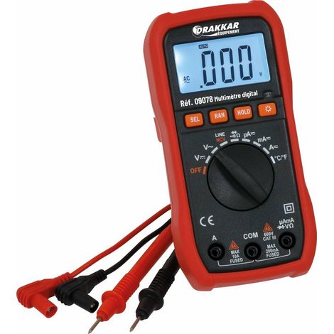 Kompaktes automatisches digitales Multimeter DRAKKAR EQUIPEMENT - 09078