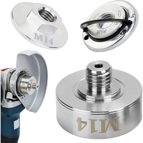 Adaptateur X-LOCK vers M14, Adaptateur X-Lock Pour Filetage M14 avec Contre-écrou à Bride, Adaptateurs X-Locks en Acier Inoxydable pour Disques de Coupe et Disques de Ponçage, Foret Diamanté (1/5)
