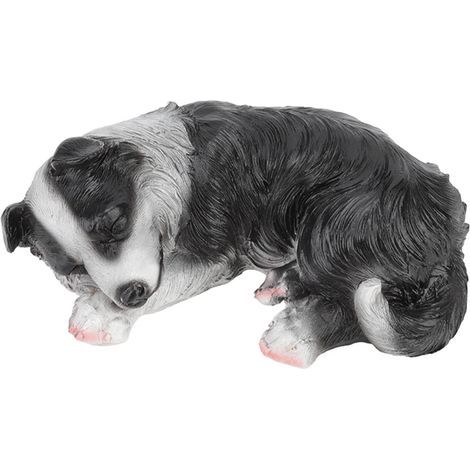 Border-Collie-Welpen-Statue aus Kunstharz – Niedliche Figur – Garten, Terrasse, Hof (1/5)