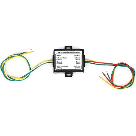 Adaptateur de faisceau de câbles pour système électrique de remorque avec épissure 2 vers 3 fils, convertisseur de feux arrière de type américain (1/5)