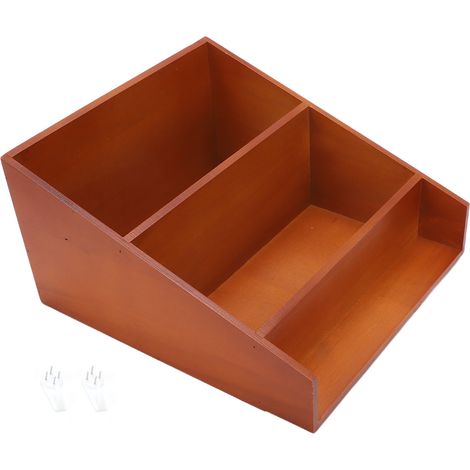 Étagère à bijoux à 3 niveaux, murale ou à poser, style vintage, en bois, pour objets de collection, parfums et maquillage. (1/5)