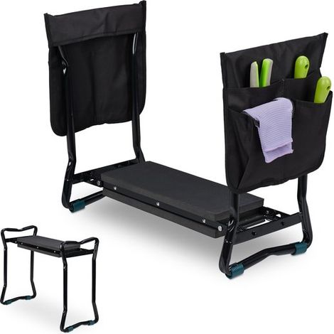 Banc de jardin à genoux - pliable - jusqu'à 150 kg - coussin pour les genoux - tabouret de jardin (1/5)