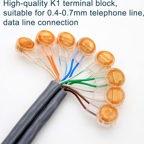 100PCS Connecteurs de Cable K1 Connecteurs épissure UY cable Connecteur étanche Résistance Verrou Connecteur Connexion de la ligne téléphonique Clip connecteur étanche pour ligne de données de cable (1/5)