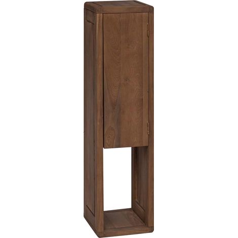 Badezimmer Seitenregal Natur 25 x 25 x 100 cm Massivholz Teak vidaXL (1/5)