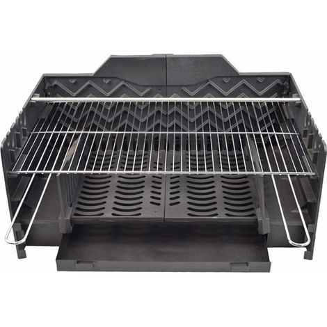 Barbecue da giardino, Griglia a carbone in ghisa da incasso (1/5)