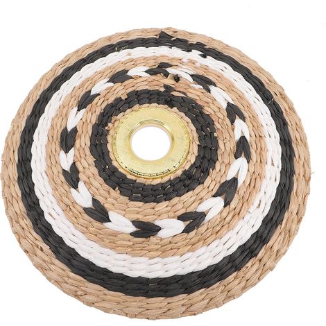Abat jour en papier tissé et métal pour plafonnier E27 (1/5)