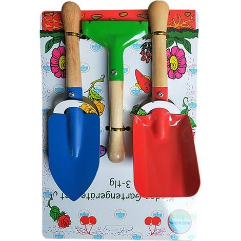 Lot de 3 mini outils de jardinage colorés avec poignée ergonomique antidérapante - Truelle de jardinage pour bonsaï-Fei Yu (1/4)