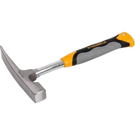1 - Marteau à brique - Manche tubulaire - Acier forgé traité thermiquement - Pour maçonnerie et taille de briques - Gris - 680 g (1/3)