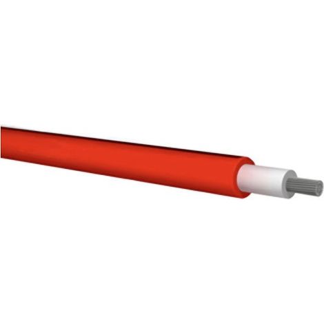 Cavo Filo Unipolare Solare FG21M21 sez. 6,00 mmq Rosso
