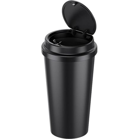 Poubelle de voiture - Poubelle porte-gobelet intégrée Organisateur de rangement étanche pour voiture, indispensable pour les longs trajets en berline (1/5)