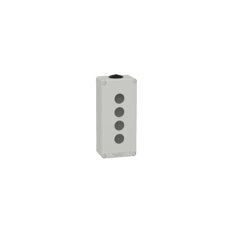 Pulsantiera in metallo grigia  M25 4 fori 22MM 80X175X51,5 UL CSA - XAPD3204
