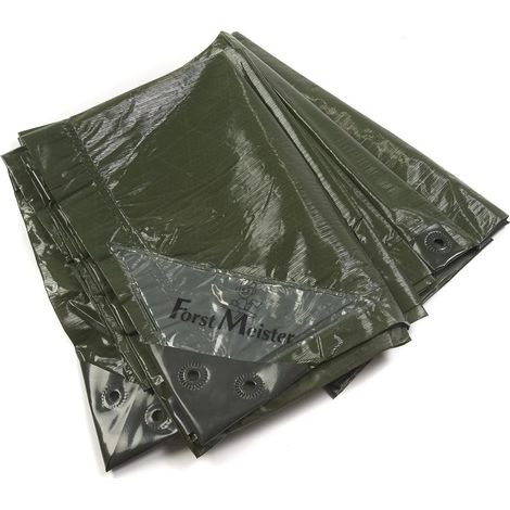 Tarpaulin, plain green, strong 90 g/m², 4 x 6 m (1/4)