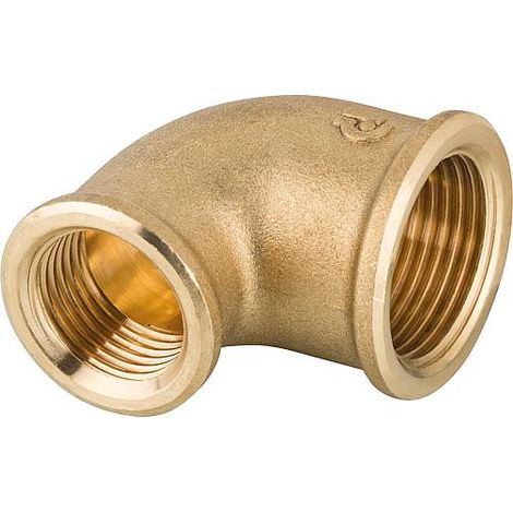 Coude laiton reduit 1/2" x 3/4" fem x fem