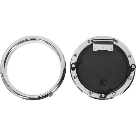 Fenêtre de hublot ronde de bateau de 10 pouces, ouverture vers l'intérieur, verre trempé en acier inoxydable avec écran et poignée fixe pour Yacht (1/5)