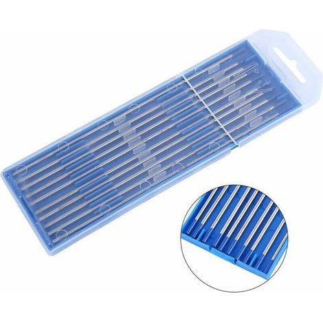 10 pièces électrodes de tungstène de soudage. Pointe Bleue d'électrode lanthane 1.0/1.6/2.4mm. Tige d'électrode de tungstène de soudage de qualité supérieure lanthane à 2%(2.4 x 150 mm) (1/5)