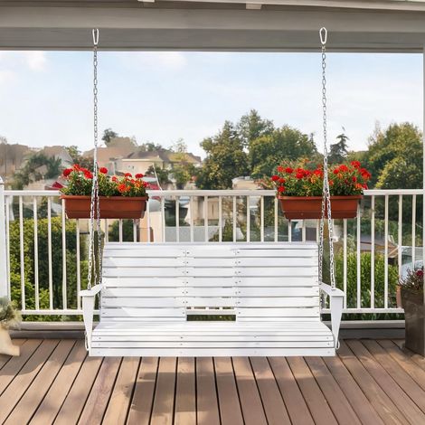 Hamac bianco en legno di Abete Metallo 150 x 75 x 53 cm (1/5)