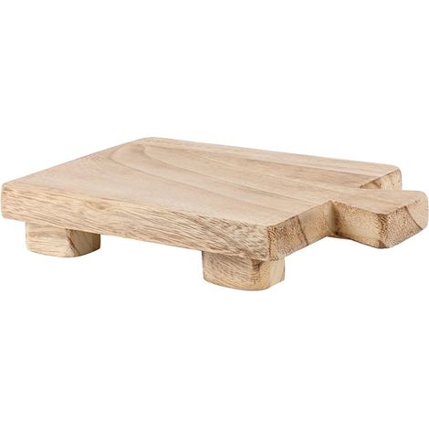 Support Pour Savon - Plateau De Rangement En Bois - Pour Salle De Bain Et Cuisine - 23 X 15,5 X 5,2 Cm - 1 Pièce (1/5)
