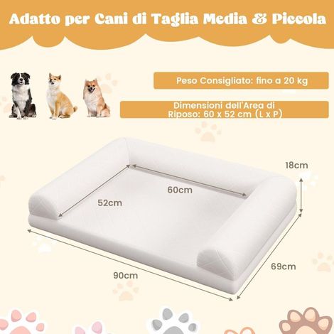 Pour un sommeil plus confortable, lit chien orthopédique avec bords surélevés et housse déhoussable lavable (1/5)