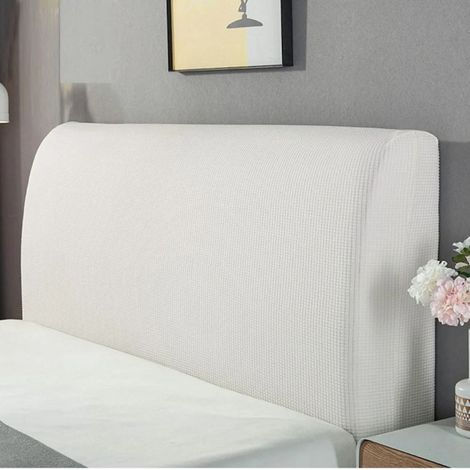 Housse de tête de lit complète en tissu doux - blanc jade - blanc riz - Housse de tête de lit de 1,8 mètre [poids : 0,65 kg] (1/5)