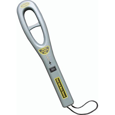 Metal detector portatile per controlli di sicurezza, in grado di rilevare monete e chiodi. Ispezione di sicurezza effettuata da personale qualificato.