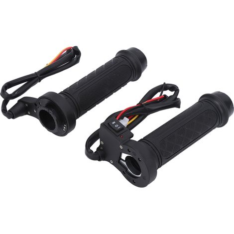 Poignées chauffantes électriques 12V 2 pièces, température réglable, antidérapantes pour guidon 22mm, noir, hiver. (1/5)