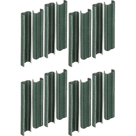 Alberts 531195 Clip in Filo Metallico, fosfatato di Zinco, con Rivestimento in plastica Verde, Larghezza 22 mm, Set da 800 (1/3)