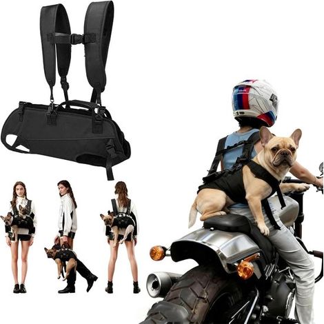 Zaino per cani 3 in 1, borsa multifunzionale per il trasporto di cani con supporto per le zampe, in tessuto Oxford e spallacci regolabili, adatto a cani da 7,7 a 12,2 kg. (1/5)