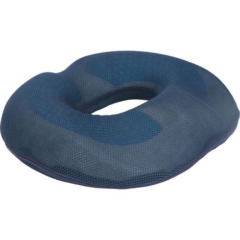 Coussin d'assise rafraîchissant en forme de beignet, en mousse à mémoire de forme, pour soulager les escarres, l'allaitement, les hémorroïdes et après l'accouchement, bleu marine, taille 3U, pour femm