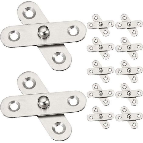 Lot de 12 charnières de porte pivotantes en acier inoxydable, charnières de haut en bas, charnières invisibles pour meubles-5.60X1.50X0.20CM (1/3)