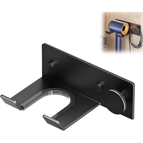 Soporte de pared para secador de pelo,Acero inoxidable,Apto para baño. Compatible con la mayoría de secadores y planchas de pelo (1/5)